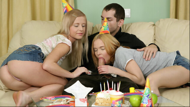 Happy Birthday! As A Present You May Fuck Two Petite Blondes xxx blowjob video